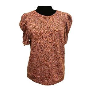 Who‎ What Wear Pink Cheetah Print Top